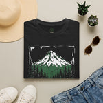 Volcano Distance Mountain Tee — “PDX — 60 miles to the volcano”