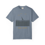 Feral Waters T‑Shirt — Minimal Shark Fin Ocean Graphic Tee