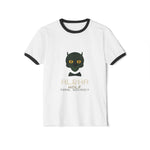 Ringer T-Shirt — 'Alpha Wolf Feral District' Cute Green Wolf Graphic