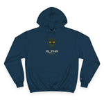 Champion Hoodie — Cute Black Cat Graphic Hoodie with 