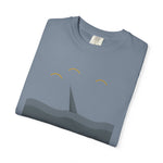 Feral Waters T‑Shirt — Minimal Shark Fin Ocean Graphic Tee
