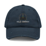 Dad Hat — Embroidered 'Hello Compass' Distressed Cap