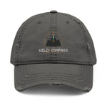 Dad Hat — Embroidered 'Hello Compass' Distressed Cap