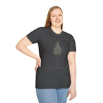 Minimal Pine Tree T-Shirt — Subtle Botanical Holiday Tee