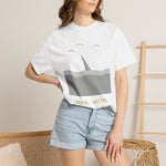 Feral Waters T‑Shirt — Minimal Shark Fin Ocean Graphic Tee
