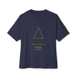 Feral Triangle Graphic Tee — Minimalist Mountain Boxy T‑Shirt