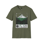 Volcano Distance Mountain Tee — “PDX — 60 miles to the volcano”