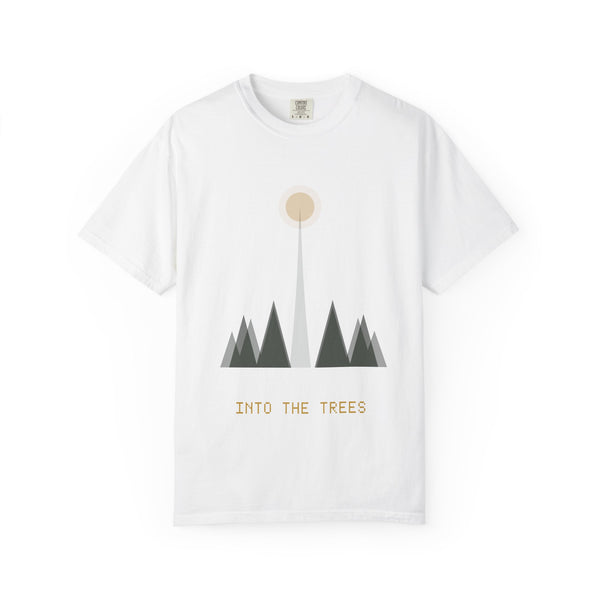 Into The Trees Graphic T-Shirt — Minimalist Mountain Nature Tee