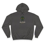 Champion Hoodie — Cute Black Cat Graphic Hoodie with 