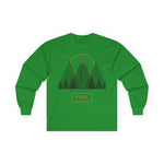 Mountain Sun Graphic Long Sleeve Tee — 'FERAL' Outdoor Adventure Shirt