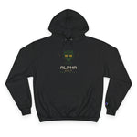 Champion Hoodie — Cute Black Cat Graphic Hoodie with 
