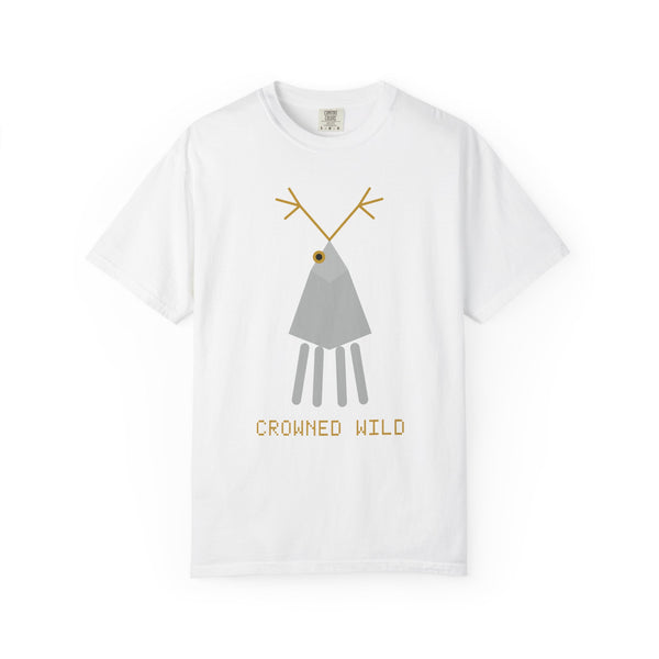 Crowned Wild Graphic T‑Shirt — Minimal Antler Crest Design