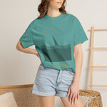 Feral Waters T‑Shirt — Minimal Shark Fin Ocean Graphic Tee