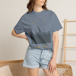 Feral Waters T‑Shirt — Minimal Shark Fin Ocean Graphic Tee