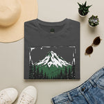 Volcano Distance Mountain Tee — “PDX — 60 miles to the volcano”