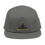 Embroidered 'Girl at the Moon' 5-Panel Cap — Night Forest Moonlight Hat