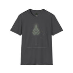 Minimal Pine Tree T-Shirt — Subtle Botanical Holiday Tee