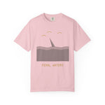 Feral Waters T‑Shirt — Minimal Shark Fin Ocean Graphic Tee