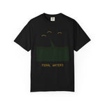 Feral Waters T‑Shirt — Minimal Shark Fin Ocean Graphic Tee