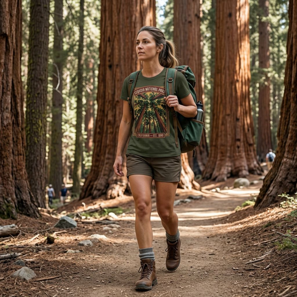Sequoia National Park T-Shirt — Vintage Redwood Poster Tee