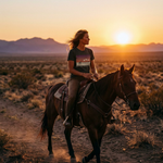 Desert Sunset Tee — Three Suns Pronghorn Graphic T-Shirt