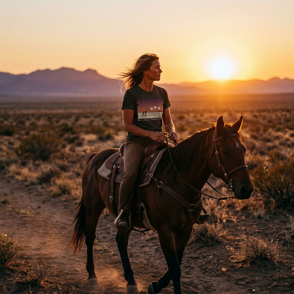 Desert Sunset Tee — Three Suns Pronghorn Graphic T-Shirt