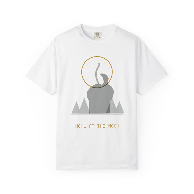 Howl at the Moon T-Shirt — Minimal Wolf Moon Graphic Tee