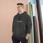 Champion Hoodie — Cute Black Cat Graphic Hoodie with 