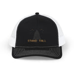 Stand Tall Trucker Cap – Embroidered Pine Tree Patch Snapback Hat