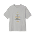 Feral Triangle Graphic Tee — Minimalist Mountain Boxy T‑Shirt