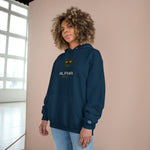 Champion Hoodie — Cute Black Cat Graphic Hoodie with 