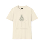 Minimal Pine Tree T-Shirt — Subtle Botanical Holiday Tee