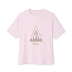 Feral Triangle Graphic Tee — Minimalist Mountain Boxy T‑Shirt