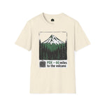 Volcano Distance Mountain Tee — “PDX — 60 miles to the volcano”