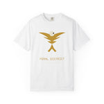 Feral District Logo T‑Shirt — Minimalist Gold Emblem Tee