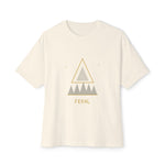 Feral Triangle Graphic Tee — Minimalist Mountain Boxy T‑Shirt