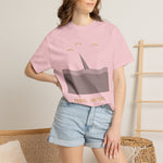 Feral Waters T‑Shirt — Minimal Shark Fin Ocean Graphic Tee