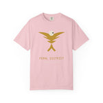 Feral District Logo T‑Shirt — Minimalist Gold Emblem Tee