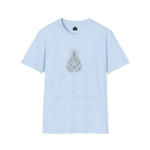 Minimal Pine Tree T-Shirt — Subtle Botanical Holiday Tee