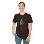 Minimal Pine Tree T-Shirt — Subtle Botanical Holiday Tee