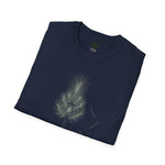 Minimal Pine Tree T-Shirt — Subtle Botanical Holiday Tee