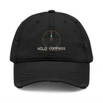 Dad Hat — Embroidered 'Hello Compass' Distressed Cap