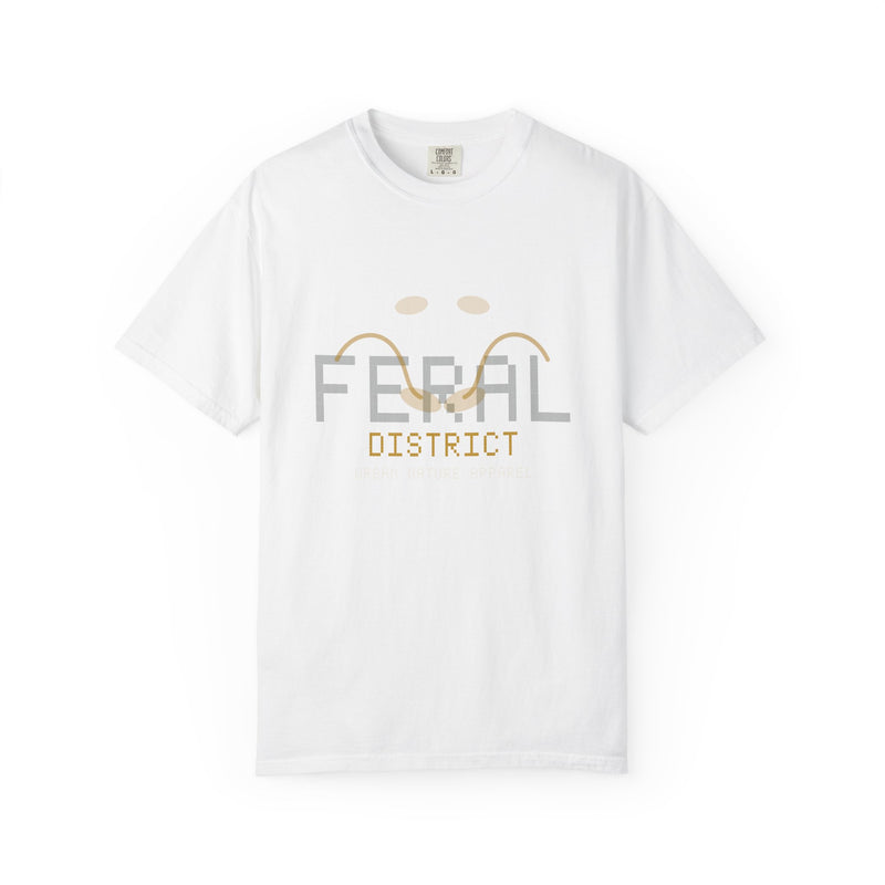 Feral District T-Shirt — Minimal Retro Logo Tee