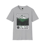 Volcano Distance Mountain Tee — “PDX — 60 miles to the volcano”