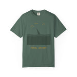Feral Waters T‑Shirt — Minimal Shark Fin Ocean Graphic Tee