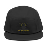 Embroidered 'Girl at the Moon' 5-Panel Cap — Night Forest Moonlight Hat